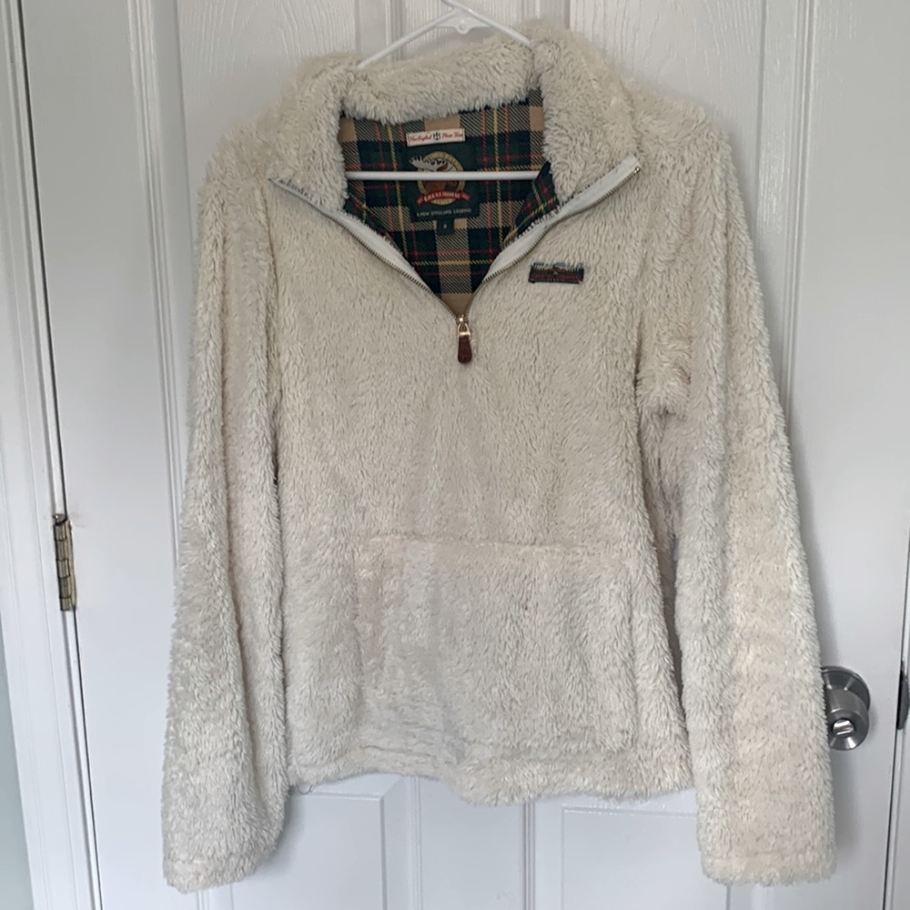 Kiel James Patrick cozy zip up. The lining is 100% cotton This is new size small